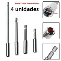 Conjunto De Bits De Chave De Fenda De Troca Rápida 4pcs 60/75/100/150mm Hastes De Extensão Haste De