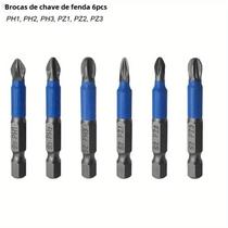 Conjunto De Bits De Chave De Fenda Magnética Antiderrapante 6 Peças Ph1 Ph2 Ph3 Pz1 Pz2 Pz3