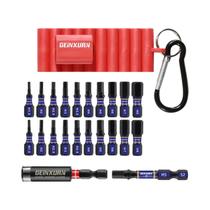 Conjunto De Bits De Chave De Impacto Hexagonal De 1'' E 2'' Com 22 Peças Em Aço S2, Bits Multiuso