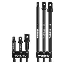 Conjunto de bits de extensão WORKPRO, adaptador de soquete de 6 peças com suporte