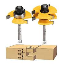 Conjunto de bits de roteador FivePears Tongue and Groove, 2 peças