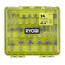 Conjunto de bits de roteador RYOBI de 24 peças com caixa com ponta de metal duro Conjunto de bits de roteador RYOBI de 24 peças com caixa com ponta de metal duro