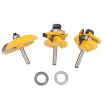 Conjunto de bits de roteador Zouminy, 3 peças de madeira com haste de 1/4 de polegada Conjunto de bits de roteador Zouminy, 3 peças de madeira com haste de 1/4 de polegada