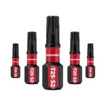 Conjunto De Bits Magnéticos Impact Tough Torx 1 Em 1 Para Chave De Fenda T25 Em Aço Liga S2