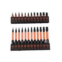 Conjunto de bits Torx tipo T, 24 peças, liga de aço S2, precisão magnética Conjunto de bits Torx tipo T, 24 peças, liga de aço S2, precisão magnética