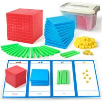 Conjunto de Blocos Base Dez XYGROOW de 133 Peças para Matemática Conjunto de Blocos Base Dez XYGROOW de 133 Peças para Matemática