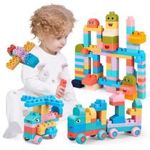 Conjunto de blocos Chenxuanbro Soft para crianças de 2 a 6 anos com 101 peças
