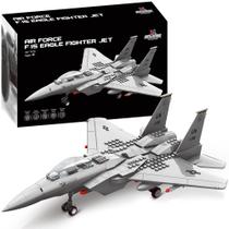 Conjunto de blocos de construção Apostrophe Games Fighter Jet F-15 Eagle