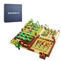 Conjunto de blocos de construção BANERCY Farm Field com plantas e animais