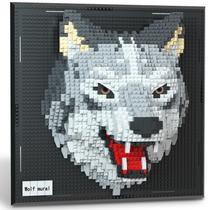 Conjunto de blocos de construção BSE-Sparklion Wolf Animal, arte de parede 3D
