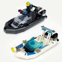 Conjunto de blocos de construção City Police Speed Boat JQARCH 127 unidades