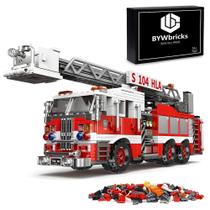 Conjunto de blocos de construção da Wbricks City Ladder Fire Truck 711 unidades