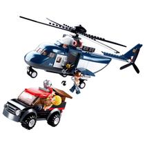 Conjunto de blocos de construção DAHONPA Police Rotor Craft City Helicopter
