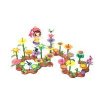 Conjunto De Blocos De Construção De Arquitetura De Jardim De Flores 54-224 Peças DIY Brinquedos