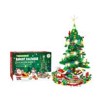 Conjunto De Blocos De Construção De Árvore De Natal LED Portátil, Calendário Do Advento De 24 Dias, Conjunto De Blocos De Construção De Árvore De Natal LED Portátil, Calendário Do Advento De 24 Dias,
