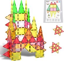 Conjunto de blocos de construção de azulejos magnéticos PicassoTiles PB12 Kids 3+ Conjunto de blocos de construção de azulejos magnéticos PicassoTiles PB12 Kids 3+