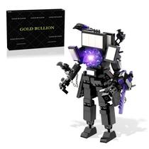 Conjunto de blocos de construção de brinquedos GOLD BULLION Skibidi Toilet Man