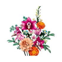 Conjunto De Blocos De Construção De Buquê De Flores Rosa Compatível Com Lego Christmas Gift 10342