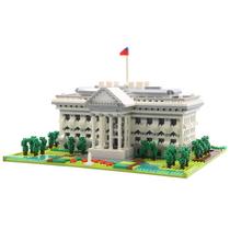 Conjunto de blocos de construção de quebra-cabeça 3D DovOb Architecture White House