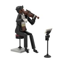 Conjunto de blocos de construção, figura do quarteto de jazz ECUNORC, 141 peças