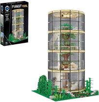 Conjunto de blocos de construção Hang tie Forest Villa com iluminação 3495 unidades Conjunto de blocos de construção Hang tie Forest Villa com iluminação 3495 unidades