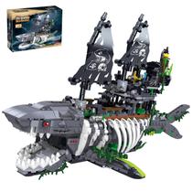 Conjunto de blocos de construção HJPLPXH Mechanical Shark Ship Ghost Sea