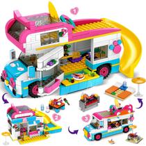 Conjunto de blocos de construção HOGOKIDS 3 em 1 para meninas Camper Van 494 unidades Conjunto de blocos de construção HOGOKIDS 3 em 1 para meninas Camper Van 494 unidades