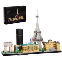 Conjunto de blocos de construção JXRLMB Paris Skyline com Torre Eiffel 3680 unidades Conjunto de blocos de construção JXRLMB Paris Skyline com Torre Eiffel 3680 unidades