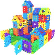 Conjunto de blocos de construção KUTOI Kids Builders de 100 peças com bolsa de armazenamento