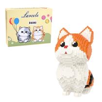 Conjunto de blocos de construção Larcele KLJM-05 Munchkin Cat-Orange 1296 unidades