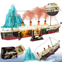 Conjunto de blocos de construção LebrickCRT Titanic 2288 peças com luz Conjunto de blocos de construção LebrickCRT Titanic 2288 peças com luz