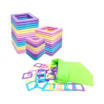 Conjunto de Blocos de Construção Magnéticos Grandes para Crianças - Brinquedo Educativo