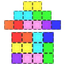 Conjunto de blocos de construção magnéticos Picasso Tiles, 12 unidades para crianças a partir de 3 anos Conjunto de blocos de construção magnéticos Picasso Tiles, 12 unidades para crianças a partir de 3 anos
