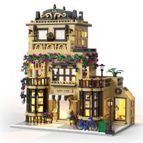 Conjunto de blocos de construção MindBox City Cafe com 1413 unidades para mais de 14 anos