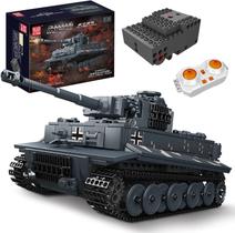 Conjunto de blocos de construção Mold King MOC Tiger Tank com controle remoto