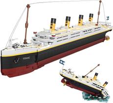 Conjunto de blocos de construção NDZUI Titanic Toy Ship 2022 Pieces