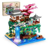 Conjunto de blocos de construção NEWABWN Peach Blossom Pond Micro 3320PCS