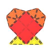 Conjunto de blocos de construção PicassoTiles PTE09 com 4 quadrados grandes
