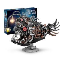 Conjunto de blocos de construção QFJ Ideas Mechanical Lantern Fish 1038PCS