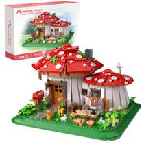 Conjunto de blocos de construção RAVAYO Mushroom House 1621 unidades para adultos