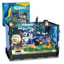 Conjunto de blocos de construção RiceBlock Fish Tank 875 peças, de 8 a 12 anos