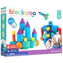 Conjunto de blocos de espuma magnética Blockaroo Castle para crianças de 3 a 6 anos Conjunto de blocos de espuma magnética Blockaroo Castle para crianças de 3 a 6 anos
