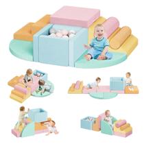 Conjunto de blocos de espuma para escalada smilesun 12 peças com piscina de bolinhas