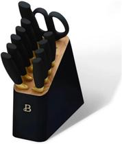 Conjunto de blocos de facas Black Sesame Drew Barrymore 12 peças