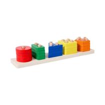 Conjunto De Blocos De Formas Geométricas De Madeira Montessori Para Crianças, Brinquedos De Conjunto De Blocos De Formas Geométricas De Madeira Montessori Para Crianças, Brinquedos De