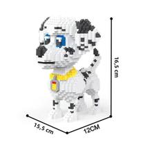 Conjunto De Blocos De Montar 3D Micro Mini Dálmata E Dachshund Para Entusiastas De Animais De