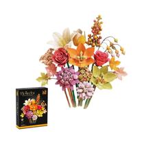 Conjunto De Blocos De Montar Buquê De Flores 813 Peças DIY Tijolos Florais Decoração Para Casa Conjunto De Blocos De Montar Buquê De Flores 813 Peças DIY Tijolos Florais Decoração Para Casa