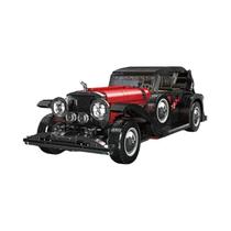 Conjunto De Blocos De Montar Carro Vintage Vermelho Mould King 10114 Brinquedos Técnicos Para