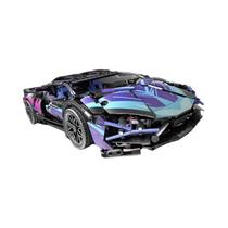 Conjunto De Blocos De Montar De Carro Esportivo Cibernético Colorido, Modelo De Carro DIY Chamativo