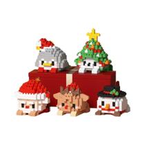 Conjunto De Blocos De Montar De Natal HUIQIBAO MOC: Casa De Neve, Rena E Papai Noel - Brinquedo Para